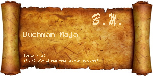 Buchman Maja névjegykártya